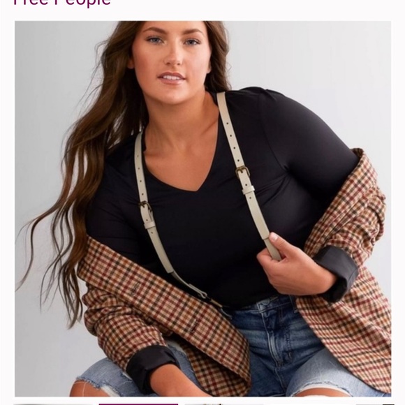 Free People Hold Me Up Leather Suspenders
